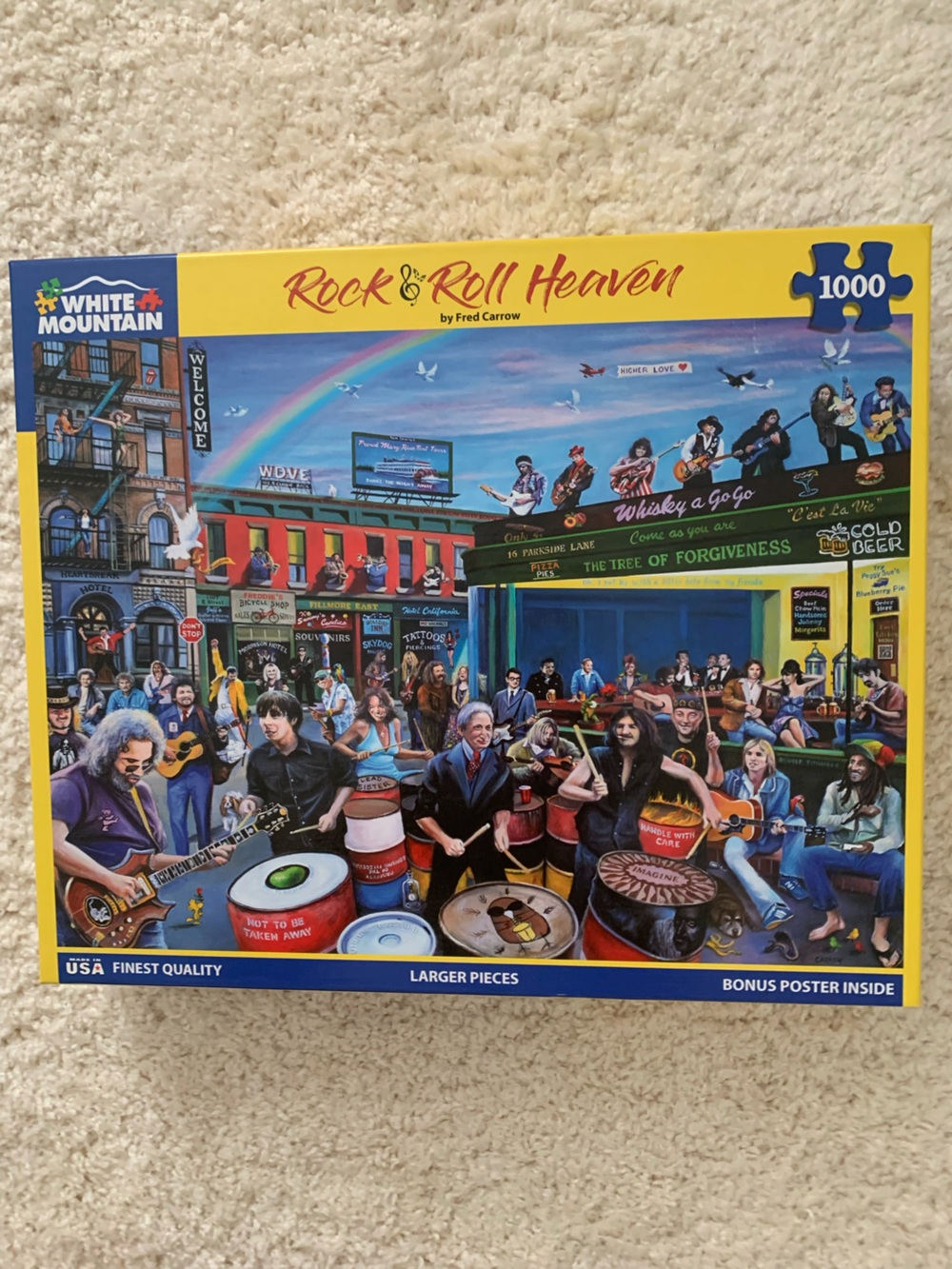 White Mountain Rock & Roll Revival Puzzle — Blue, Yellow, Red, Green